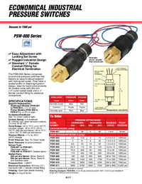Thumbnail of document Data Sheet - PSW-801 OEM Mechanical Pressure Switch for Harsh Environments